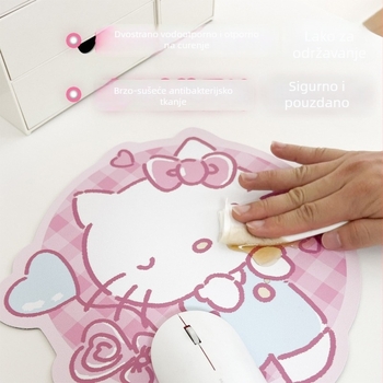 Kožna mišja podloga, dvostruka, protuklizna, izrađena po slici, u stilu crtane animacije