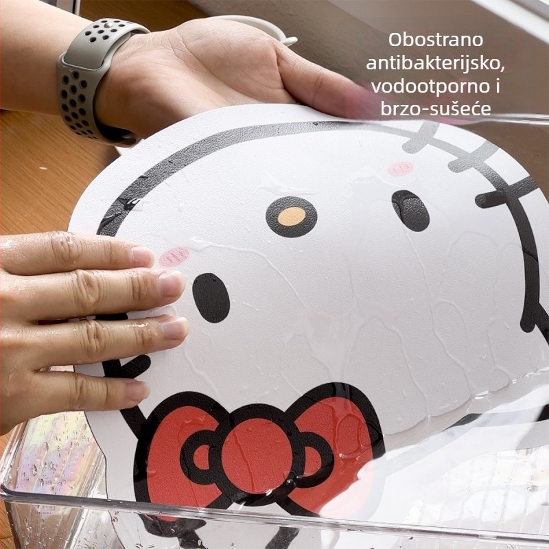 Kožna mišja podloga, dvostruka, protuklizna, izrađena po slici, u stilu crtane animacije