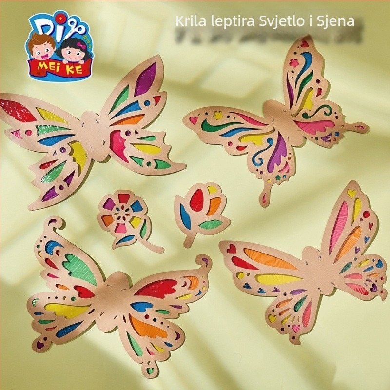 DIY set za krila leptira za djecu — papirni materijal, uzrast 4–6 godina