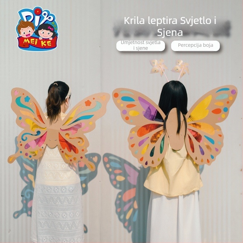 DIY set za krila leptira za djecu — papirni materijal, uzrast 4–6 godina