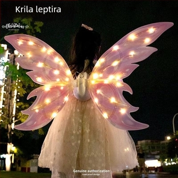 Svetleća krila vila leptira s pokretnim LED svjetlima, plastična rekvizita za predstave, 14+ godina