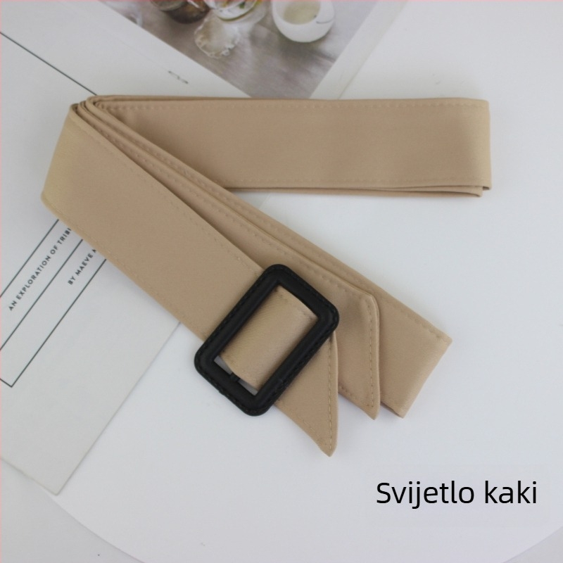 Ženski pojas za windbreaker od tkanine, japanska kopča; marka Golden Pear; pranje, bojanje, spajanje, ručno šivanje; pakiranje: 1 paket u OPP vrećici