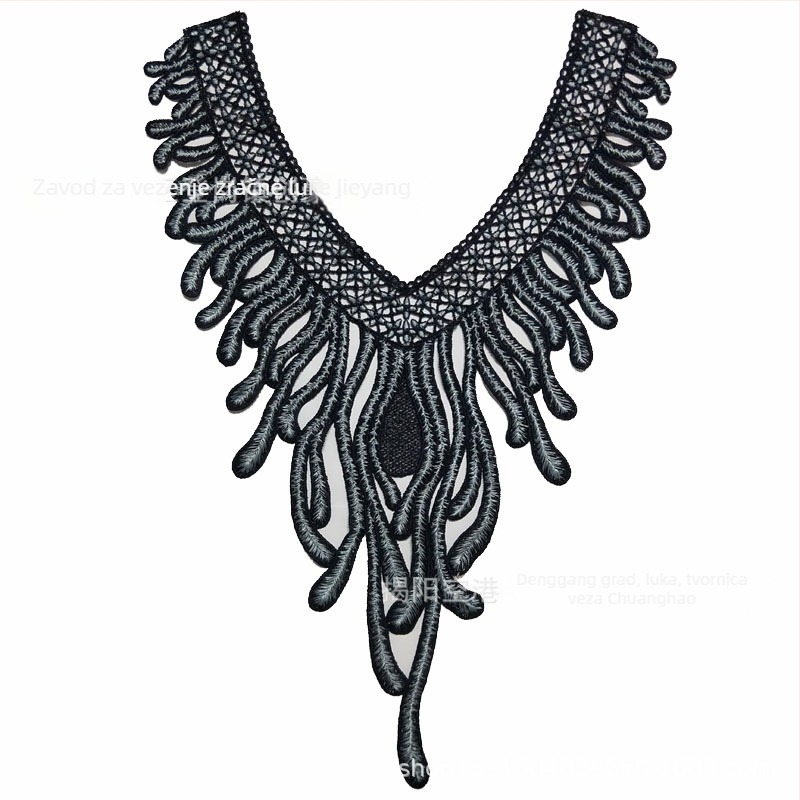 Chuanghao vez: vodotopna aplika za ovratnik s oblikom feniksova repa, za žensku odjeću