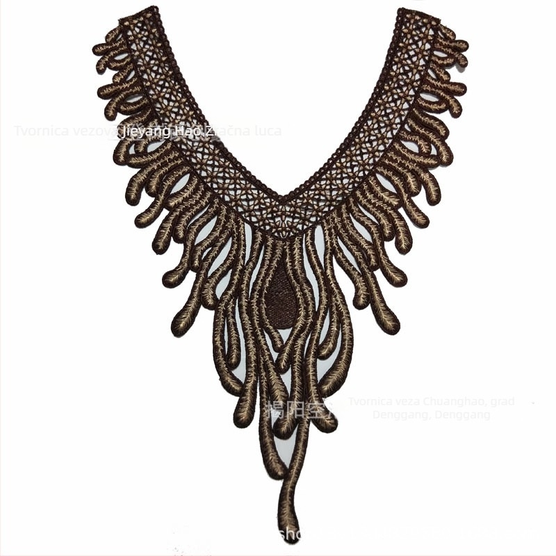 Chuanghao vez: vodotopna aplika za ovratnik s oblikom feniksova repa, za žensku odjeću