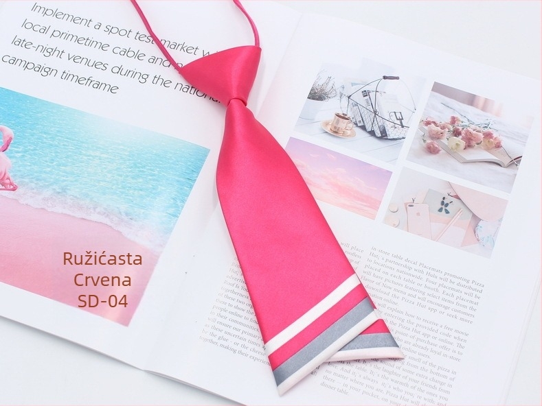 Ženski leptir mašna u korejskom stilu, dvostruki sloj, usklađen dizajn boja, poliestersko vlakno