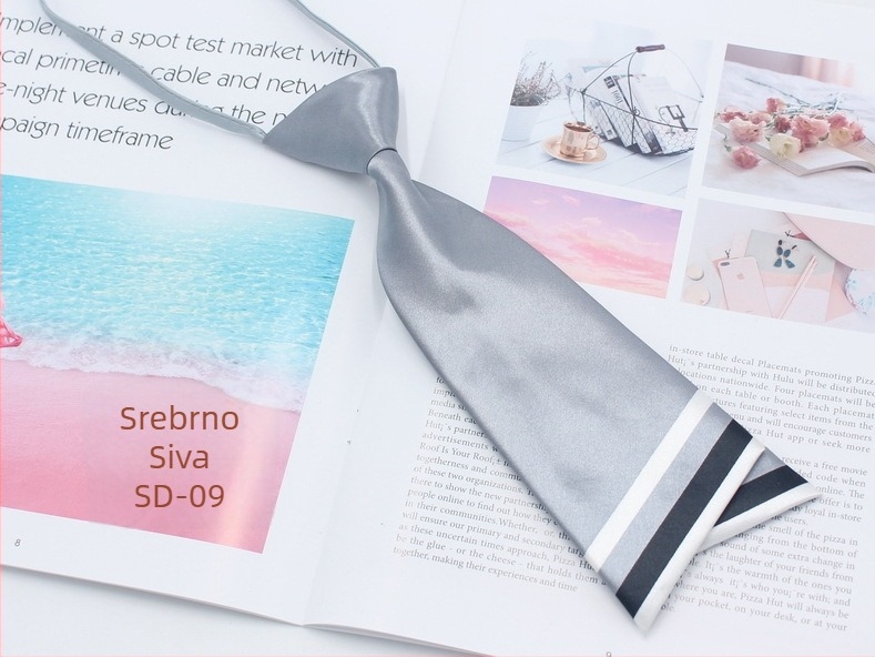 Ženski leptir mašna u korejskom stilu, dvostruki sloj, usklađen dizajn boja, poliestersko vlakno