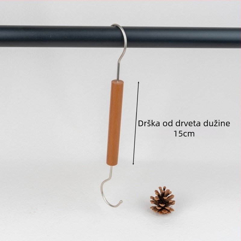 Drveni držač za šalove s U-oblikom klipsa za žensko odijevanje, podrijetlo Lipu Guangxi, moderan dizajn
