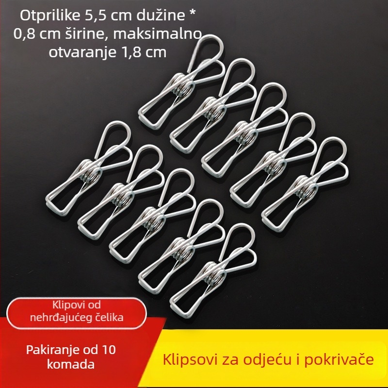 Nerđajući klips za sušenje, otporan na vjetar, univerzalan za čarape, košulje i druge odjeće
