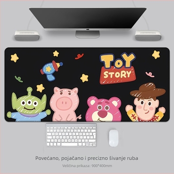 Karikatura desk mat za miš, tkanina, protuklizna, jednostrani, prijenos topline, OEM obrada