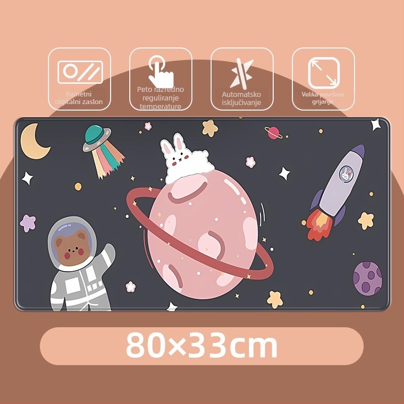 Karikatura desk mat za miš, tkanina, protuklizna, jednostrani, prijenos topline, OEM obrada