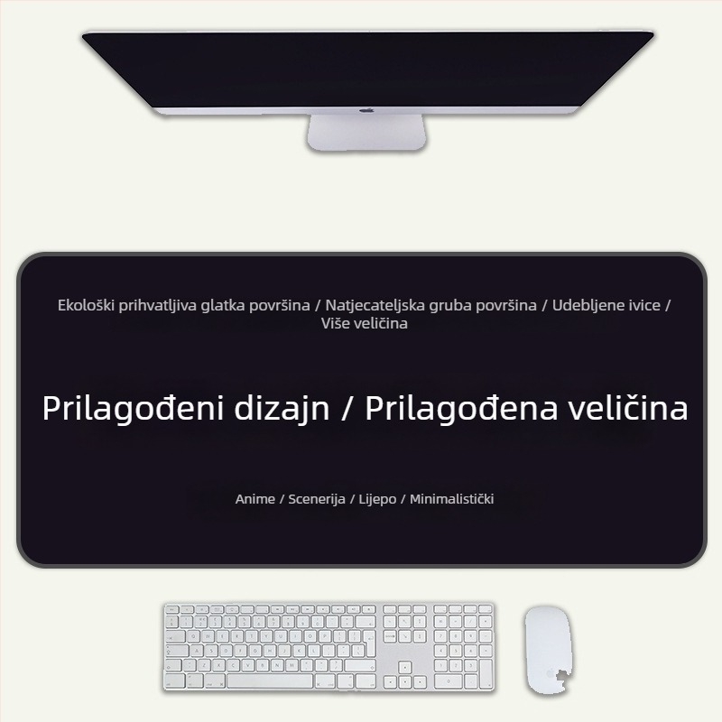 Karikatura desk mat za miš, tkanina, protuklizna, jednostrani, prijenos topline, OEM obrada