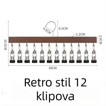 Drvene klipse za pohranu – 10 ili 12 klipova, za donje rublje, čarape i odjeću, moderni minimalistički dizajn