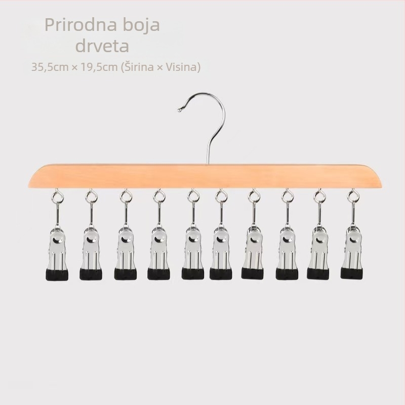 Drvene klipse za pohranu – 10 ili 12 klipova, za donje rublje, čarape i odjeću, moderni minimalistički dizajn