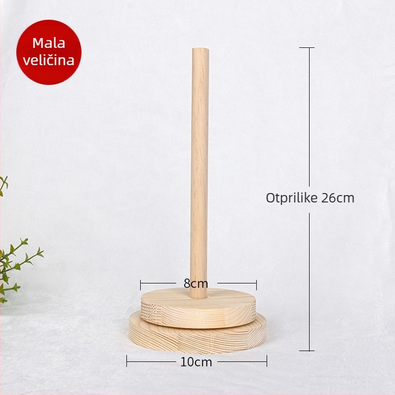 Navijač vune s rotirajućim drvenim okvirom – ručno izrađeno, minimalistički stil, nije uvoz