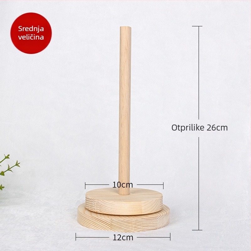 Navijač vune s rotirajućim drvenim okvirom – ručno izrađeno, minimalistički stil, nije uvoz