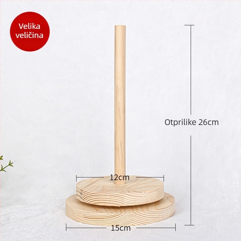 Navijač vune s rotirajućim drvenim okvirom – ručno izrađeno, minimalistički stil, nije uvoz