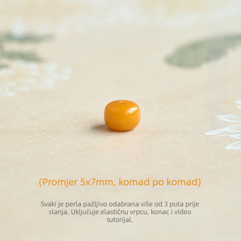 Labave perle – kristalni materijal, okrugli oblik, plemeniti uzorak, postup kapanjem ulja