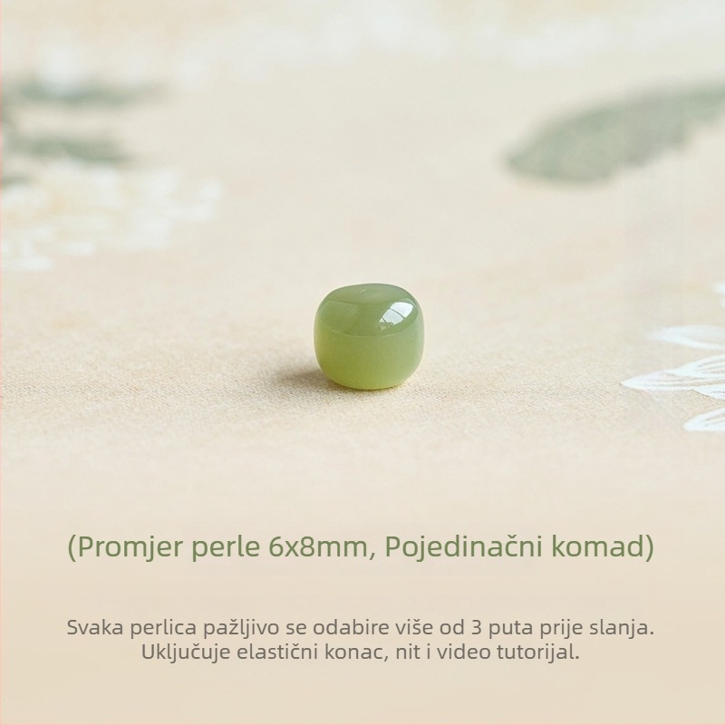 Labave perle – kristalni materijal, okrugli oblik, plemeniti uzorak, postup kapanjem ulja