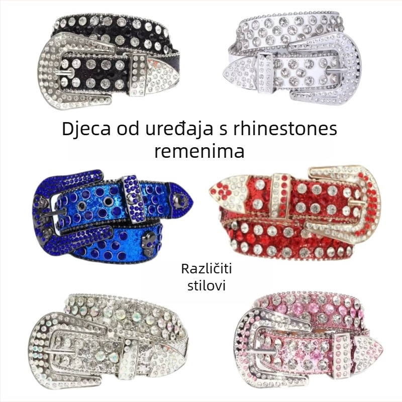 Dječji dekorativni kaiš s kristalima u leguri, unisex moda, serija Pirates of the Caribbean, prilagodljiv