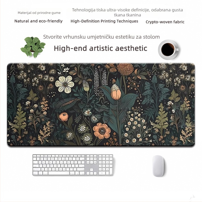 Mišja podloga od prirodnog kaučuka, protuklizna, tiskanje toplinskim prijenosom, OEM prilagodba