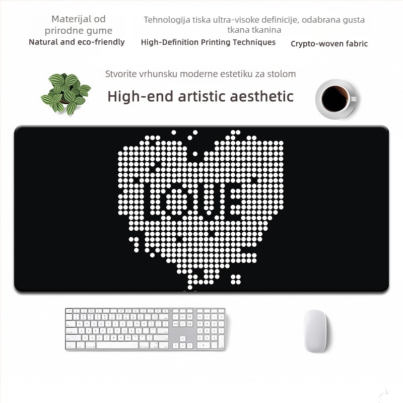 Mišja podloga od prirodnog kaučuka, protuklizna, tiskanje toplinskim prijenosom, OEM prilagodba