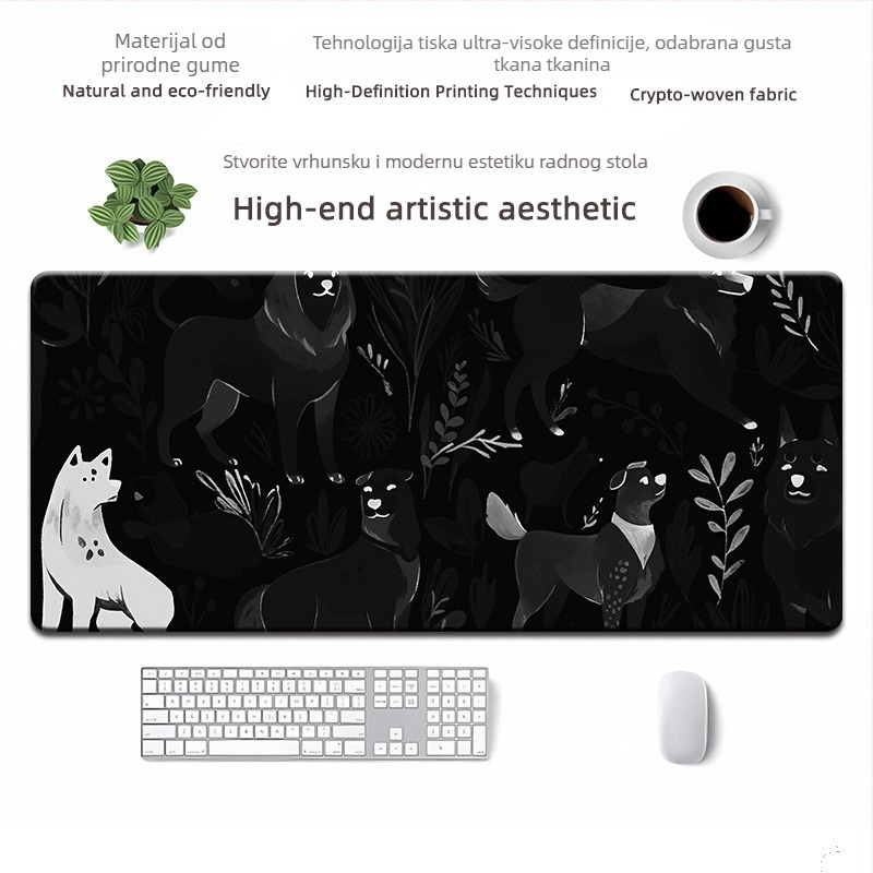 Mišja podloga od prirodnog kaučuka, protuklizna, tiskanje toplinskim prijenosom, OEM prilagodba