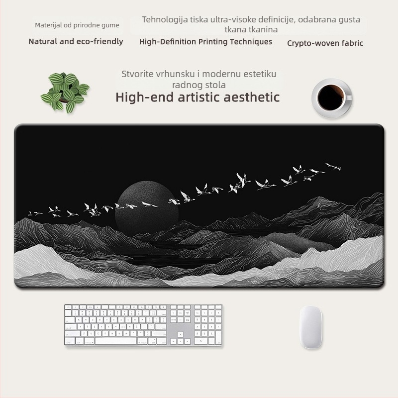 Mišja podloga od prirodnog kaučuka, protuklizna, tiskanje toplinskim prijenosom, OEM prilagodba