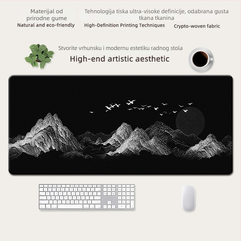 Mišja podloga od prirodnog kaučuka, protuklizna, tiskanje toplinskim prijenosom, OEM prilagodba