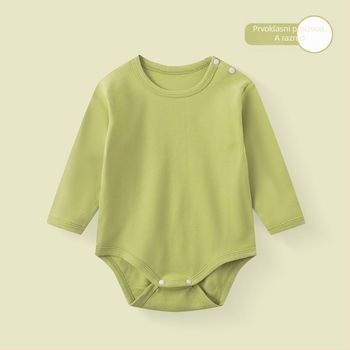 Novorođeno unisex pamuk romper, dugi rukavi, preko glave, 100% pamuk