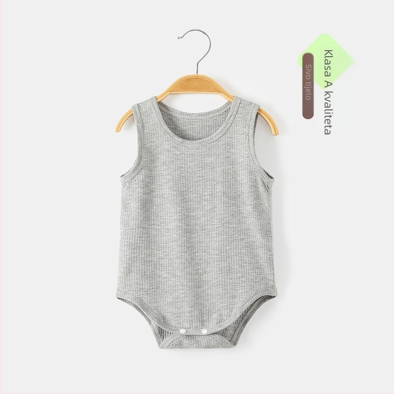 Novorođenčki ljetni bezrukavni romper od modala, materijal LED SVILA, unisex