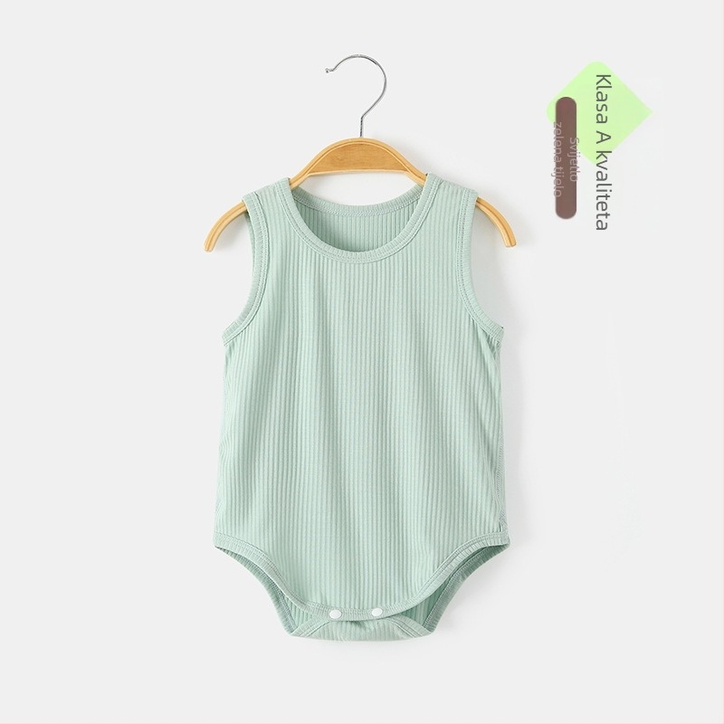 Novorođenčki ljetni bezrukavni romper od modala, materijal LED SVILA, unisex