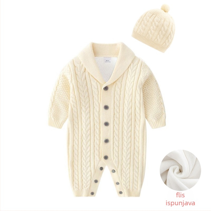 Bebi kombinezon od 100% pamuka, fleece podstava, dugi rukavi, prednje kopče