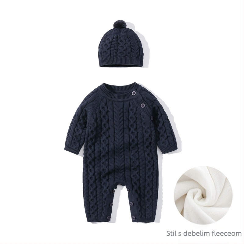 Bebi kombinezon od 100% pamuka, fleece podstava, dugi rukavi, prednje kopče