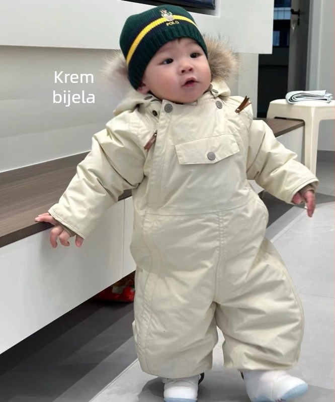 Dječji zimski kombinezon za skijanje i penjanje, 100% pamuk, debeli, dugi rukavi, za uzrast 3–8 godina.