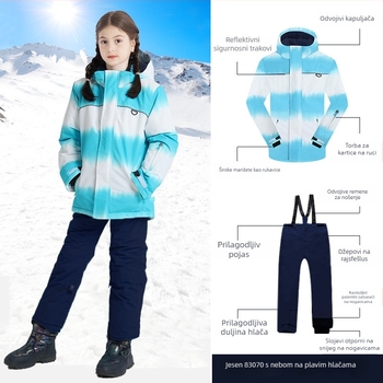 Dječji skijaški komplet za djevojčice: poliester tkanina, podstava od jagnjeće vune, punilo Space Cotton
