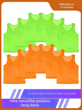 Dječja trening vest za nogomet s velikom mrežom, poliester, sve sezone, unisex