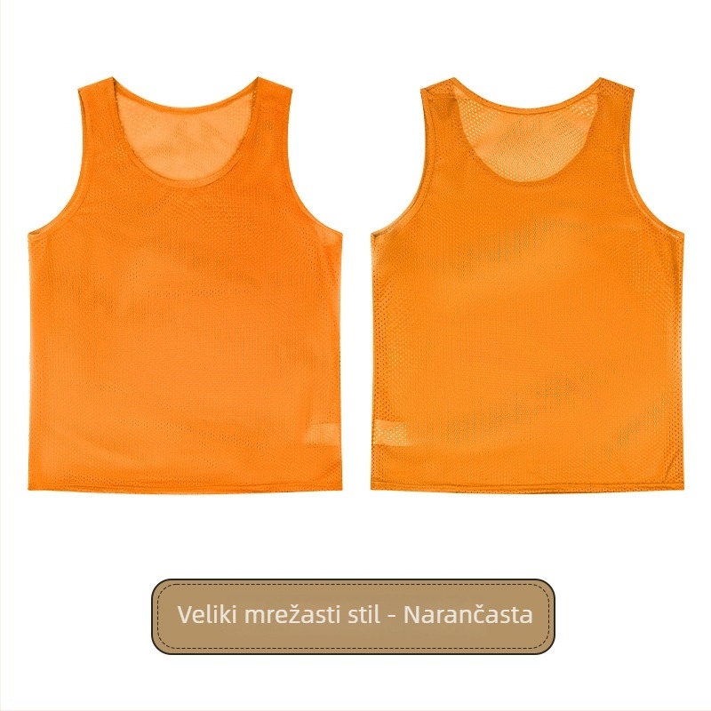 Dječja trening vest za nogomet s velikom mrežom, poliester, sve sezone, unisex