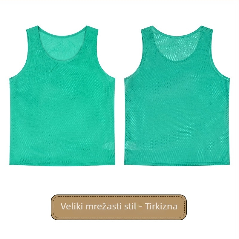 Dječja trening vest za nogomet s velikom mrežom, poliester, sve sezone, unisex