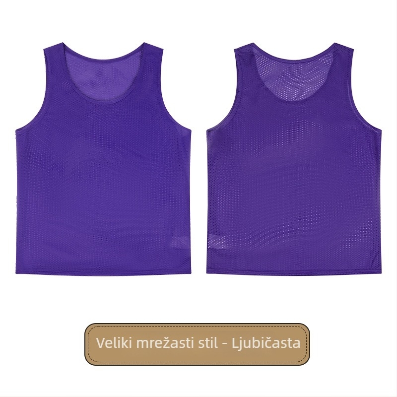 Dječja trening vest za nogomet s velikom mrežom, poliester, sve sezone, unisex