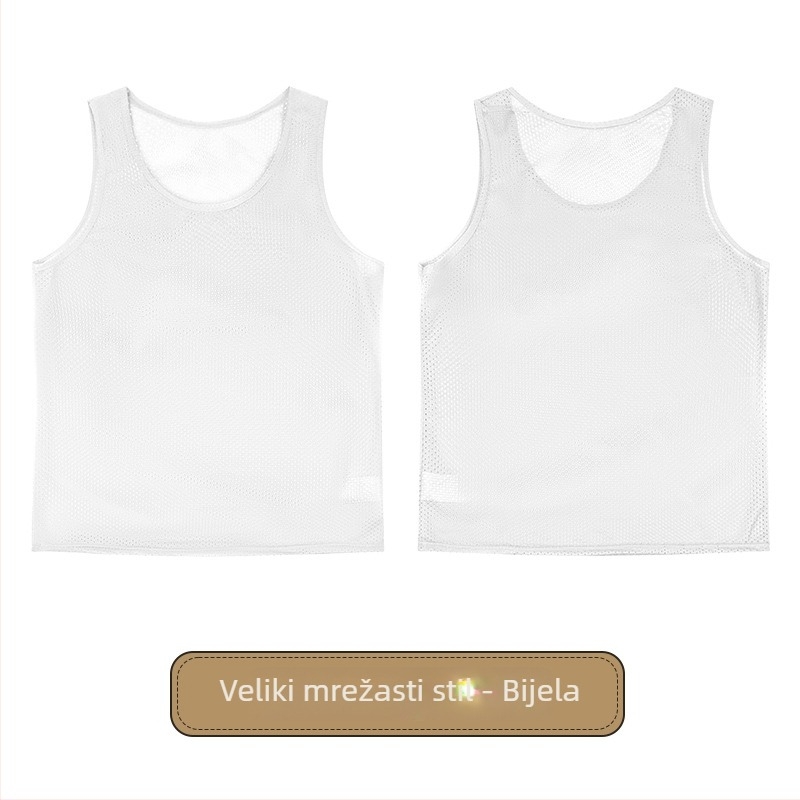 Dječja trening vest za nogomet s velikom mrežom, poliester, sve sezone, unisex