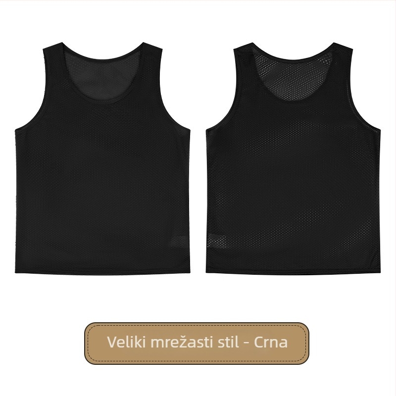 Dječja trening vest za nogomet s velikom mrežom, poliester, sve sezone, unisex