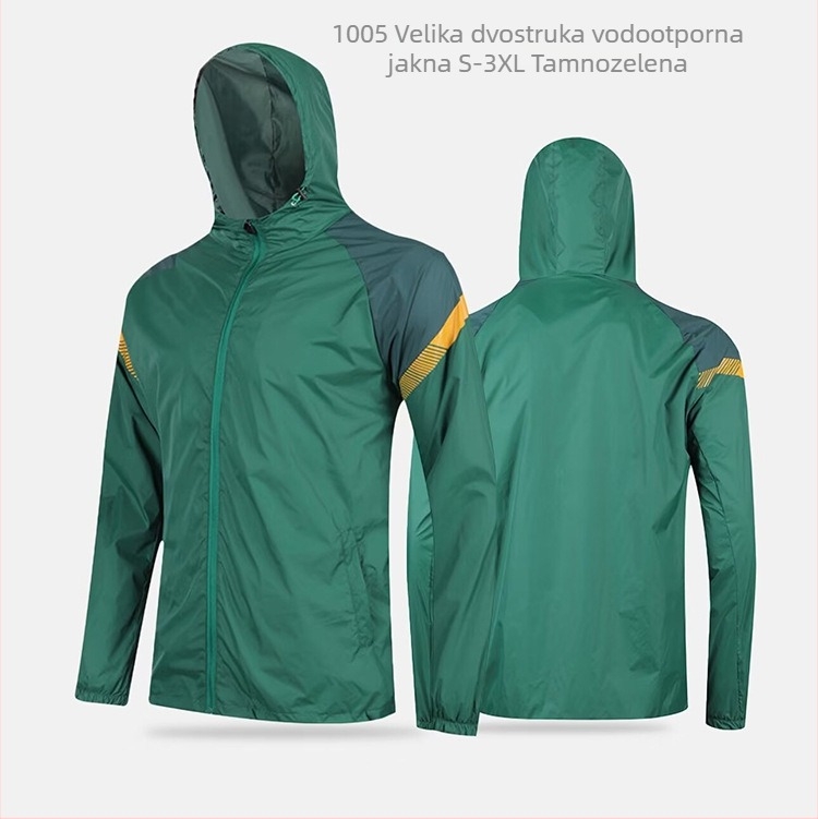 Dječja windbreaker jakna za nogomet s kapuljom, unisex, vanjska jakna od najlona za outdoor treninge (zima–proljeće–jesen)