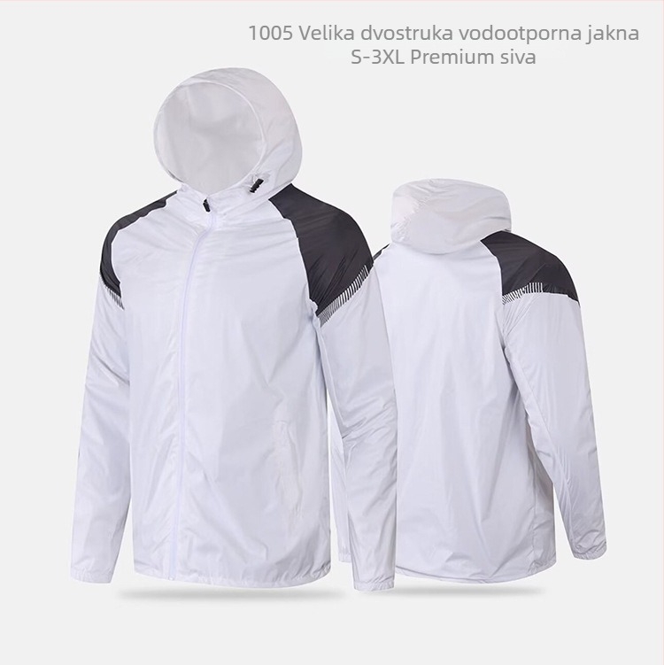 Dječja windbreaker jakna za nogomet s kapuljom, unisex, vanjska jakna od najlona za outdoor treninge (zima–proljeće–jesen)