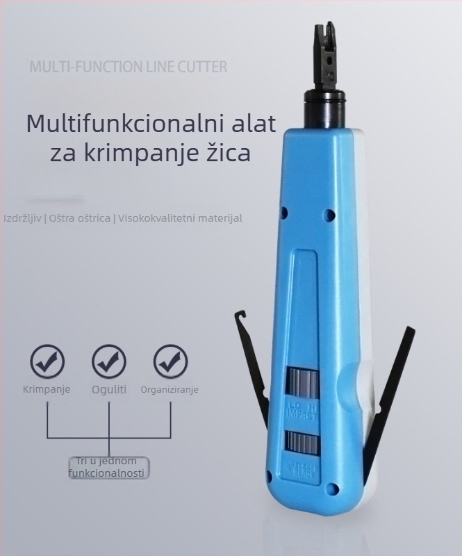 Žični probijački nož za mrežne kablove – 110 krimp kapacitet, 175 mm duljine, ABS ručka, 45# čelik