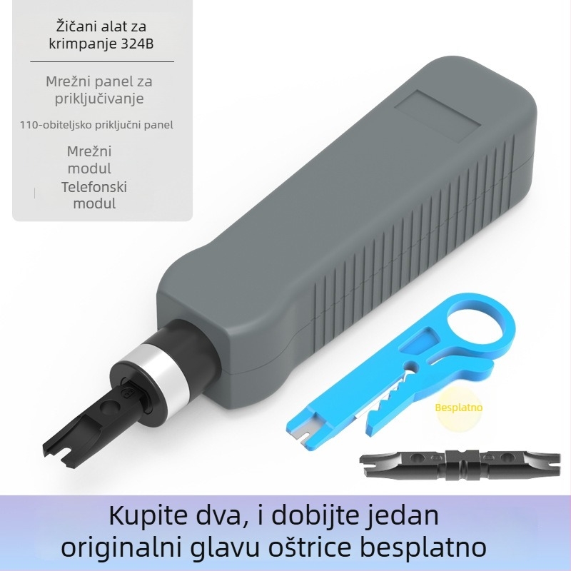 Žični probijački nož za mrežne kablove – 110 krimp kapacitet, 175 mm duljine, ABS ručka, 45# čelik