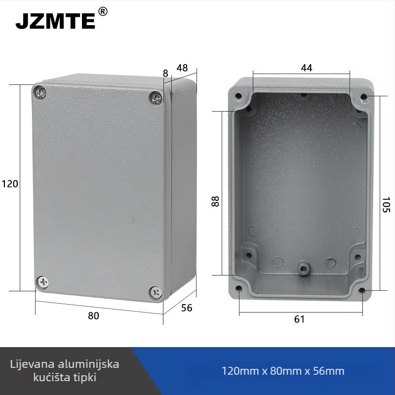 Lijevna aluminijska vanjska vodootporna kutija za terminale, 440V ili više, JZMTE, uvoz