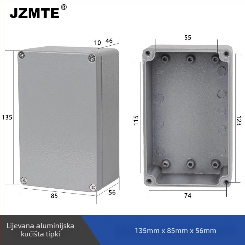 Lijevna aluminijska vanjska vodootporna kutija za terminale, 440V ili više, JZMTE, uvoz