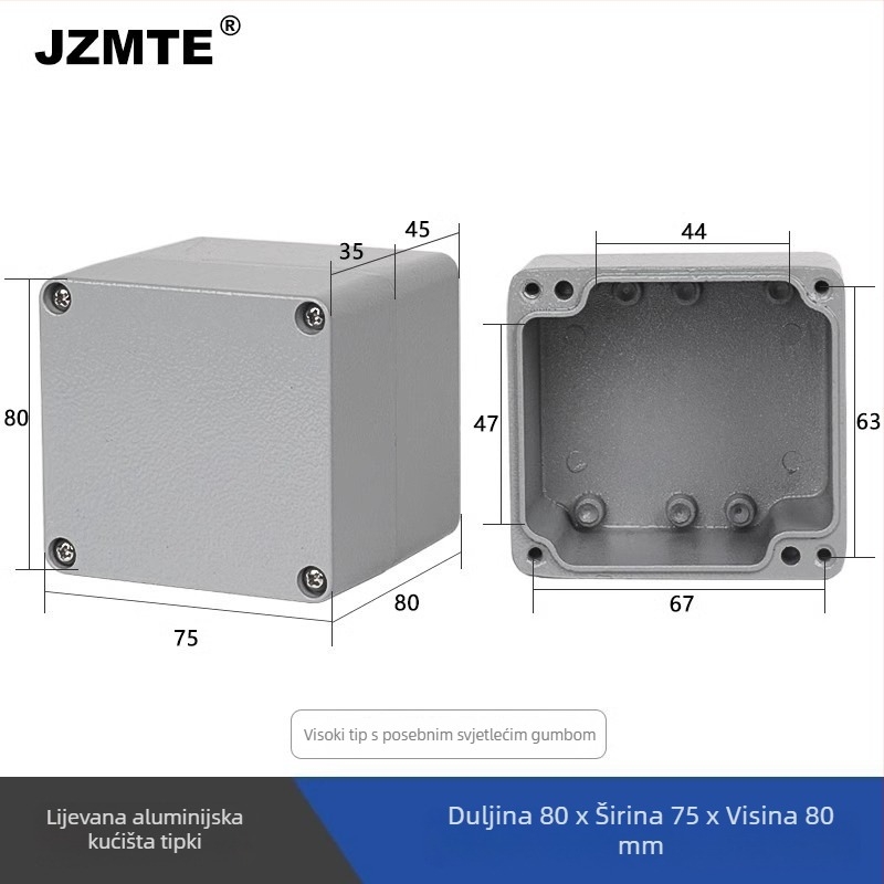 Lijevna aluminijska vanjska vodootporna kutija za terminale, 440V ili više, JZMTE, uvoz