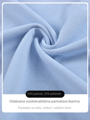 Polo majica od pamuka za ljeto 2024, prugasti ili jednobojni uzorak, za djecu iznad 140 cm.