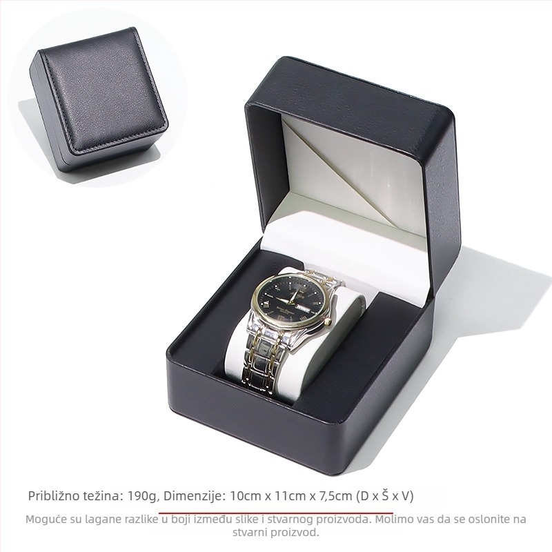 PU kožna kutija za satove, PS model, kutija za poklon i nakit, elektroplatirani završni sloj